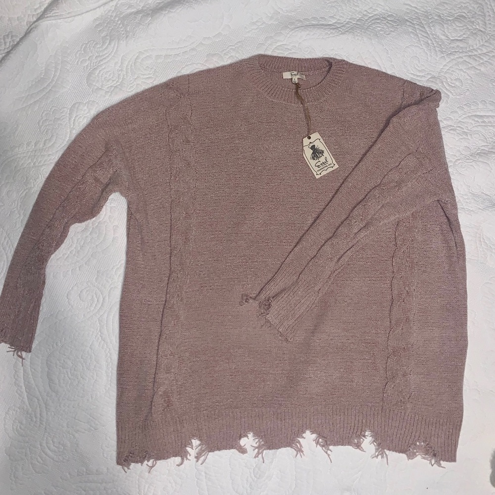 Easel fringe boutique sweater